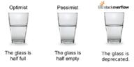 deprecated meme stack_overflow template:optimist_pessimist_x // 1080x540 // 188KB